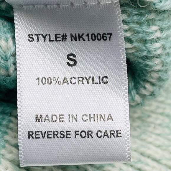 Lumiere Women's Chunky Knit V Neck Knit Sweater Size S Balloon Sleeve Faded - Picture 5 of 11